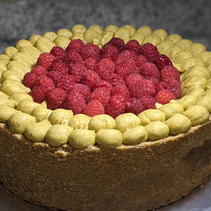 Cheesecake de Frambuesa y Pistache